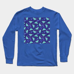 Luna Phase Pattern Long Sleeve T-Shirt